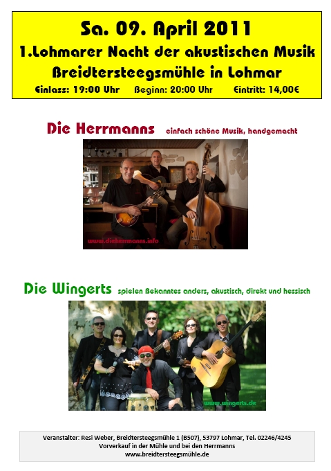 Plakat akustische Nacht